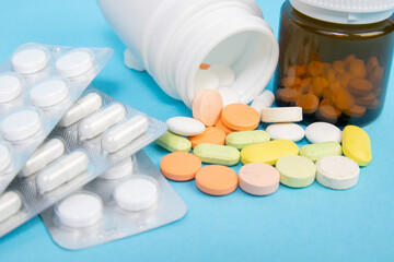 drug bottle for pills and medicamens in blister