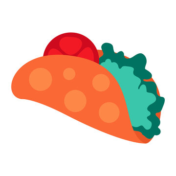 Illustration of mexican tacos. Ethnic image in native style.