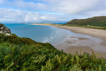 Rhossili bay beach, Wales.