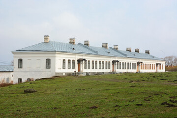 St. George's Cathedral of St. George's Monastery at the source of the Volkhov River, on the shore of Lake Ilmen. Veliky Novgorod, Russia