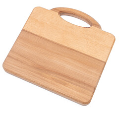 Wooden cutting board in the shape of suitcase