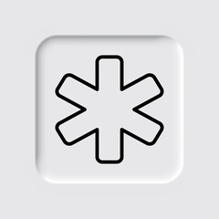 Medical symbol simple icon vector. Flat desing. Neumorphism design.ai