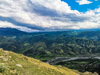 Breathtaking mountain view in Dagestan, Caucasus. Russia 2021