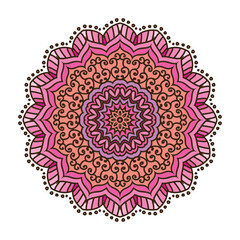 colorful floral mandala