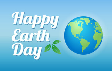 Happy Earth Day background. Vector EPS10.