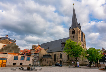 Fototapeta premium Medieval church in Quedlinburg, Germany