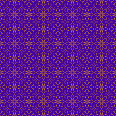 Fototapeta premium Seamless geometric ornamental color pattern vector in illustration on color background
