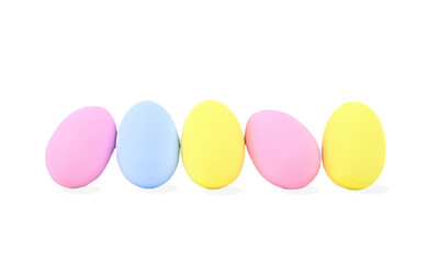 easter eggs isolated on white