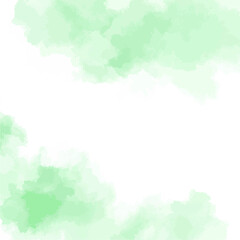 Fototapeta na wymiar 水彩テクスチャの背景素材　グリーン　正方形