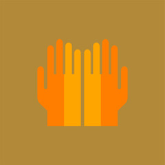 ramadan icon. flat icon. praying hand icon