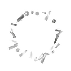 .Silver confetti. Vivid blur effect. Festive foil. Great design for any purpose. Holiday, birthday. Silver sequins. Light glare.