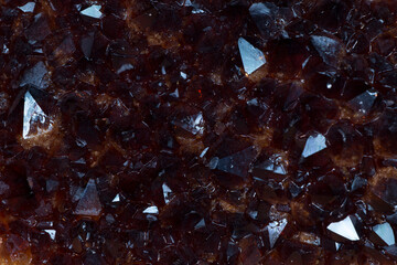 Red amethyst closeup for background or texture