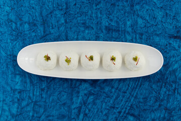 Bengali Mithai Kacha Gola Also Called Pranohora Sondesh Mishti Kaacha Golla Pranhara Sandesh Is Made Of Cottage Cheese Paneer And Chhena Flavored With Elaichi Doodh Mava Khova Kesar Pista Mawa Khoya