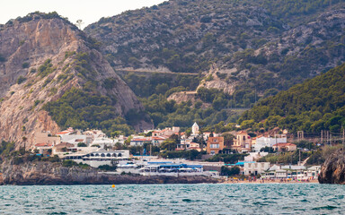 Fototapeta premium Garraf village by the sea near Barcelona and Sitges, Spain