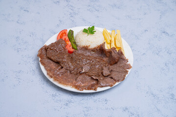 Döner doner kebab Kebap as a traditional meat food of turkish cuisine