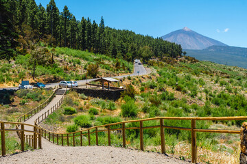 Landscape of the  Pico del Teide mountain volcano in Teide National Park, Tenerife, Canary Islands, Spain