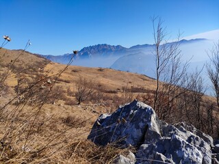 landscape with blue sky and clouds