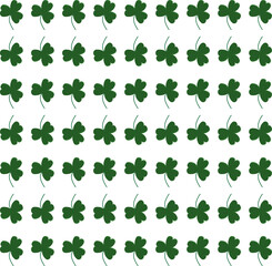Green clover pattern on white background	
