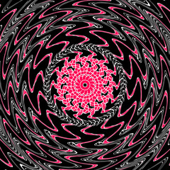 Abstract illustration ornament on a black background.