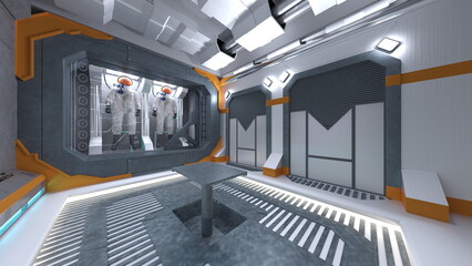 宇宙船内の風景