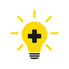 Lamp with a cross. Flat style - stock vector.