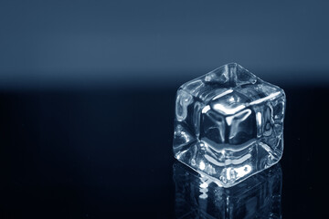 ice cubes on the glass
