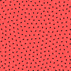 Vector seamless pattern with watermelon seeds. Colorful hand-drawn repeatable background. Colorful backdrop. - 488444460