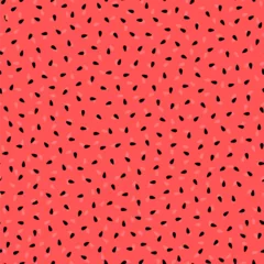 Fototapeten Vector seamless pattern with watermelon seeds. Colorful hand-drawn repeatable background. Colorful backdrop. © ozzichka