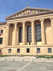 facade of a building with columns