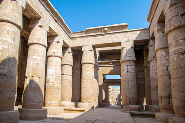 Fototapeta premium The columns of the god Amun The temple of Karnak, in Thebes, dedicated to Amun, was the main cult site in Egypt since the New Kingdom, in Luxor