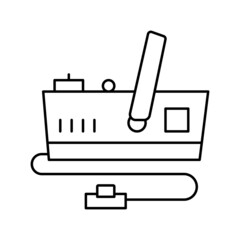 generator smoke line icon vector illustration
