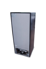 back refrigerator isolated on white