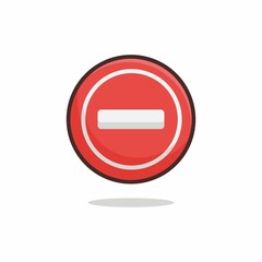 Do not enter the sign icon. Do not enter flat style isolated on a white background - stock vector.