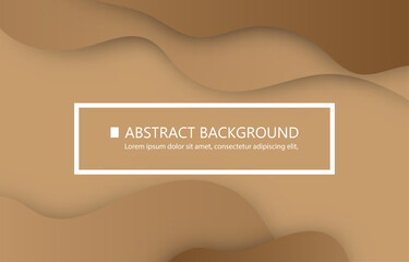 Vector abstract papercut brown background