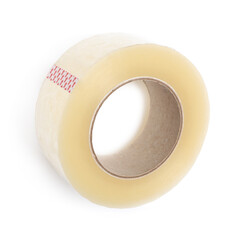 Roll of adhesive tape isolated on white