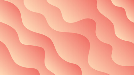 Modern Abstract Background with Waves Element and Vibrant Light Red Color