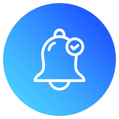 Illustration of Bell Notification button design icon