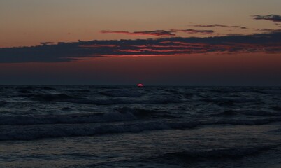 sunset in the sea