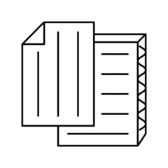 cardboard paper list line icon vector illustration