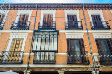 Obraz premium Architecture in Alcala de Henares, Madrid province, Spain