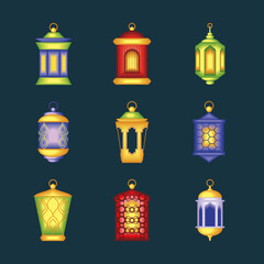 arabic lanterns icons