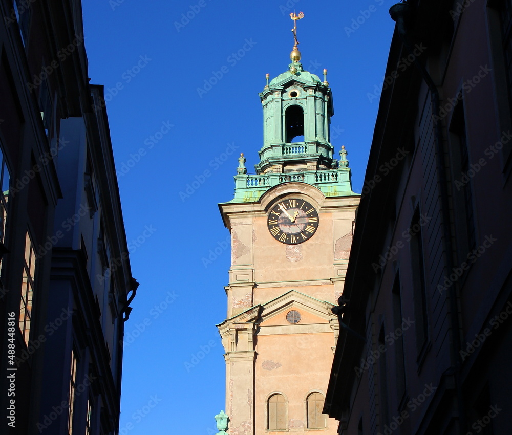 Wall mural sweden. stockholm cathedral main cathedral of diocese of stockholm and the oldest church in the hist