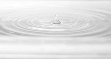 Fototapeta na wymiar Splash of water with drops as background, closeup