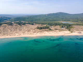 Fototapeta na wymiar Amazing Aerial view of Arkutino beach, Bulgaria