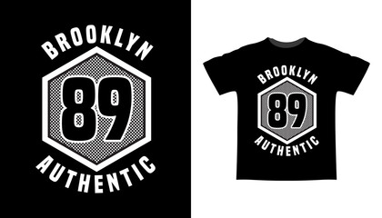Brooklyn eighty nine typography t shirt design