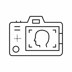 surveillance detective occupation line icon vector illustration