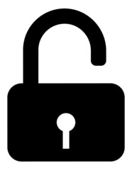 Unlock Flat Icon Isolated On White Background