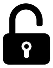 Unlock Flat Icon Isolated On White Background