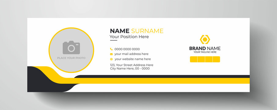 Clean and simple email signature or email footer template