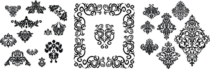 Set of ornate vector ornaments